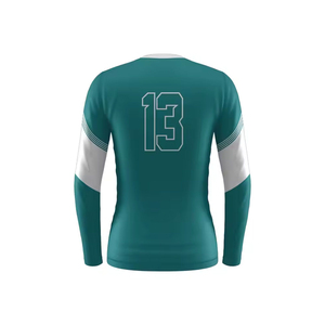 Maillot de volley-ball imprimé personnalisable, tissu 100% polyester de qualité supérieure, léger, confortable, mouvements athlétiques libres - Product Image 2