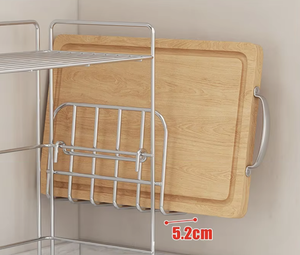 Étagère à épices moderne en acier inoxydable 304 à un seul niveau, type autoportant, pour coin de cuisine, organisateur de rangement à bord étroit - Product Image 3