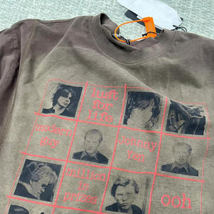 Camiseta de Hombre con Diseño de Banda Musical, 100% Algodón Orgánico, Tejida, Ecológica, Retro, Conmemorativa, Personalizada, con Efecto Deslavado - Product Image 3