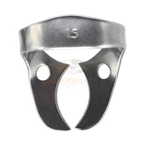 คลิปหนีบยางกันน้ำลายสำหรับงานทันตกรรมระดับพรีเมียม # ชุดเครื่องมือหนีบถอนฟันสแตนเลส 15 ชิ้น ได้รับการรับรองมาตรฐาน CE ระดับ I สำหรับงานทันตกรรมเอ็นโดดอนต์ - Product Image 1