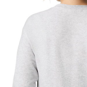 Sweat-shirt d'hiver pour femme en molleton à col rond, manches longues, décontracté, en mélange doux de coton et de polyester, respirant, uni - Product Image 4
