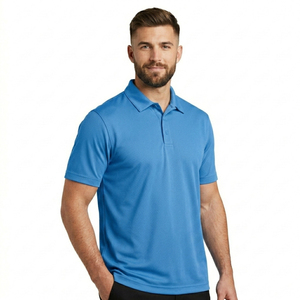 Chemises polo en polyester personnalisées pour hommes, vêtements de golf, chemise de sport à séchage rapide, haut d'entraînement respirant, chemise polo décontractée - Product Image 5