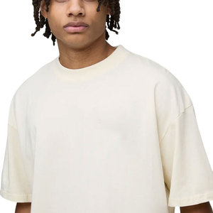 Camiseta Personalizada al por Mayor para Hombre, Estilo Urbano, 100% Algodón, Talla Grande, Diseño Personalizado, Color Beige, Calidad Premium, Cosida, 2026 - Product Image 4