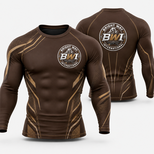 Chemise de bain à manches courtes pour homme UPF50+ en polyester écologique, protection anti-UV, impression logo avant/arrière, antibactérienne, respirante, séchage rapide - Product Image 1