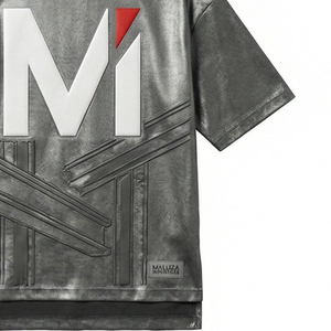 Camiseta de Moda Urbana Metálica de Lujo, Camisa de Diseñador Urbana Extra Grande, Camiseta Casual para Hombre, Tendencia Europea y Estadounidense, MALUZA INDUSTRIES, 100% Algodón - Product Image 2