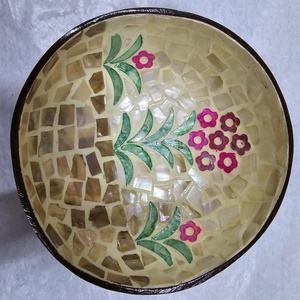Ensaladera de coco hecha a mano con Laca ecológica Hathai, técnica de perla madre hecha a medida, vajilla a precio de fábrica de Vietnam - Product Image 4