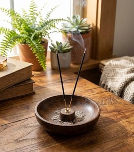 Modern <b>Rustic</b> Wooden Hand-made Eco-Friendly 100% Natural Incense Holder Stick Burner Ash Catcher Homes <b>Offices</b> Aromatherapy Zen - Product Image 2