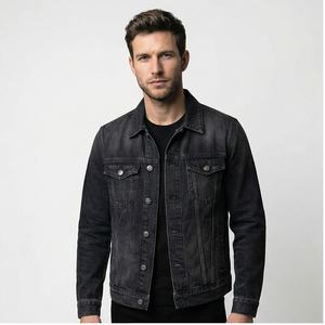 Venta al por mayor de chaqueta lisa de los hombres de ajuste clásico de los hombres chaqueta de moda desgastada chaqueta de mezclilla chaquetas de los hombres, chaquetas de hombre, chaqueta para hombre - Product Image 1