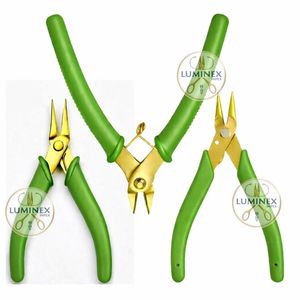 LUMINEX IMPEX Black Gold Jewelry <b>Pliers</b> <b>Set</b> Chain Nose Precision Cutter Stainless Steel Jewelry Making Tools DIY OEM - Product Image 3