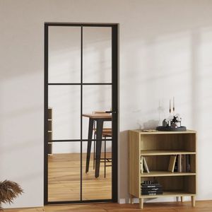 32.7 nera \ "x79.3 \" ESG porta scorrevole interna in alluminio e vetro - Product Image 1