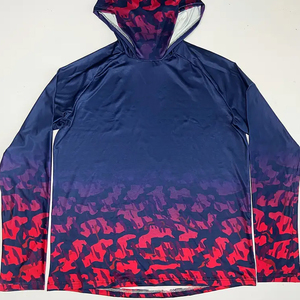 Sudadera de Pesca Estampada Lisa para Hombre con Cubre Rostro, Camisa Protectora Solar de Manga Larga, Nuevo Estilo, Servicio OEM - Product Image 5