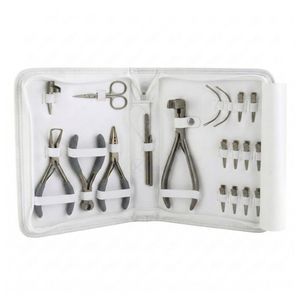 Kit Profesional de Herramientas para Extensiones de Cabello con Estuche Blanco, Alicates de Acero Inoxidable, Enhebrador de Bucles, Set de Salón, Fabricante OEM - Product Image 1