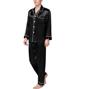 Pyjama d'été pour homme, ensemble short et haut à manches courtes, col rond, taille élastique, en mélange de coton doux et respirant, pour la maison et la détente - Product Image 3