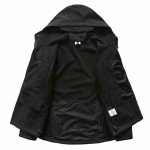 High Custom Designed <b>Men's</b> Hooded Softshell Jacket Windproof Waterproof Windbreaker Heated Lightweight Nylon Paisley Letter - Product Image 2