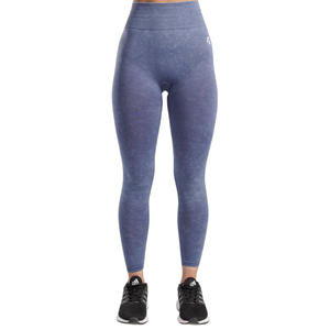 Leggings de yoga taille haute pleine longueur, couleur unie, taille élastique, sans couture, en Spandex et Polyester, pour femme - Product Image 2