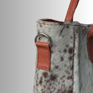 Luxury Hair On Hide Leather <b>Tote</b> <b>Bag</b> Genuine Leather Shoulder <b>Bag</b> <b>Vintage</b> Lightweight Portable <b>Bag</b> - Product Image 6