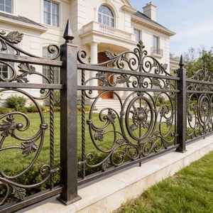 Panneau de clôture en fer forgé résistant à la rouille avec motif décoratif, facile à assembler, adapté à une utilisation en extérieur. - Product Image 5