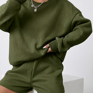 Sweat-shirt à col rond surdimensionné pour femmes, 100% coton, respirant, pour l'hiver, pour filles, à porter en automne, à prix raisonnable - Product Image 1