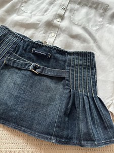 GRACE COLLECTION Women's <b>Denim</b> Mini <b>Skirt</b> Pencil Silhouette Medium Stonewashed Casual Winter Breathable Eco-Friendly Solid - Product Image 5