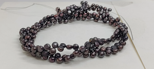 Perlas naturales de agua dulce de color pavo real, redondas, tipo cabujón, de 6 mm, hilo de 15 pulgadas, piedra preciosa natural para la fabricación de joyería a precio de mayoreo. - Product Image 3