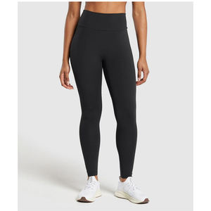 Leggings de Compresión de Cintura Alta para Mujer, Color Verde Oliva Sólido, Pantalones de Yoga Deportivos de Longitud Completa, Tejidos - Product Image 2