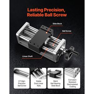 Attuatore Lineare CNC di Alta Precisione da 100mm con Vite a Ricircolo di Sfere e Doppio Asse Ottico - Product Image 3
