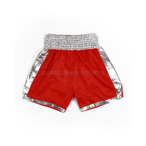 กางเกงมวยไทยผ้าคอตตอนโพลีเอสเตอร์พิมพ์ลายแบบซับลิเมชั่น ดีไซน์ล่าสุด ขายส่ง รับผลิตตามแบบ (OEM) ชุดศิลปะการต่อสู้สำหรับผู้ใหญ่ กางเกงสำหรับการต่อสู้ - Product Image 1