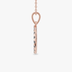 Ciondolo Zodiacale Leone in Argento 925 con Moissanite e Halo di Diamanti Rotondi, Charm Classico Unisex per Regalo - Product Image 2