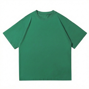 Custom T-shirts Boxy Fit Men's <b>Tshirt</b> Heavyweight 100% Cotton Rib CrewNeck Oversized Streetwear Crop Boxy T-Shirts for Men - Product Image 2