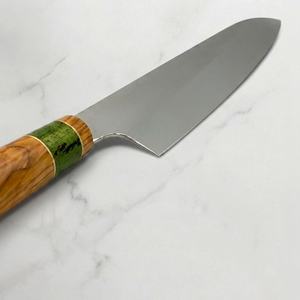 Couteau de Chef Artisanal en Acier Inoxydable de 13 pouces avec Manche en Bois d'Olivier – Fournisseur de Qualité Supérieure - Product Image 2