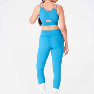 Conjunto de Yoga para Mujer, Ligero, Sólido, de Secado Rápido, Transpirable, Ecológico, de 2 Piezas, con Logotipo Personalizado, Precio al por Mayor - Product Image 6