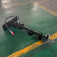 Mini-chargeuse compacte sur chenilles diesel avec tarière hydraulique, machine chinoise