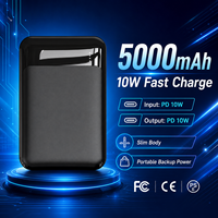 Batterie externe portable 5000 mAh 10 W avec logo personnalisé, certifiée CE RoHS KC, vente en gros d'usine, chargeur de téléphone pour utilisation en extérieur et en voyage