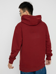 เสื้อฮู้ดผู้ชายสีแดง ทรงปกติ ผ้าฝ้ายถัก 100% สไตล์ลำลอง สีพื้น มีกระเป๋า ดีไซน์สำหรับฤดูหนาว รับผลิตแบบ OEM - Product Image 6