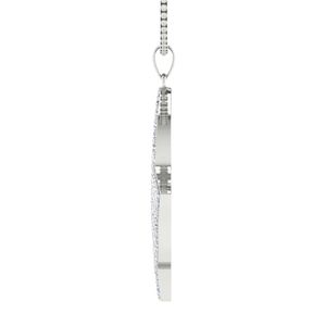 Silver Iced Out Leaf <b>Necklace</b> White Crystal Pendant Women Fashion Jewelry Elegant <b>Statement</b> <b>Necklace</b> Gift Accessory Daily Wear - Product Image 1