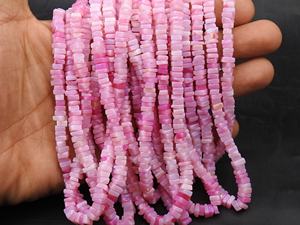 Cuentas de Ópalo Rosa - Multicolor - Pulido Suave - Forma Cuadrada Heishi - Hilo de 16 Pulgadas - 5-6MM Aprox. - Suministros para Mayoristas - Product Image 3