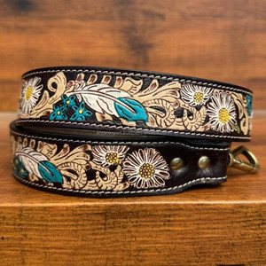 Custom Hand Tooled Leather Guitar Strap for Purse Handmade Genuine Cowhide Leather Shoulder Bag Strap Replacement Handbag Straps - Product Image 5