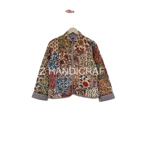Patchwork matelassé vestes coton Floral Style bohème automne hiver veste manteau Streetwear Boho matelassé réversible veste - Product Image 6