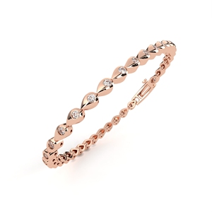กำไลข้อมือเพชรทรงกลมเจียระไนแบบบริลเลียนท์ ทองคำแท้ 14k ได้รับการรับรองจาก IGI สำหรับนักออกแบบแฟชั่น เครื่องประดับชั้นดีสำหรับผู้หญิง - Product Image 5
