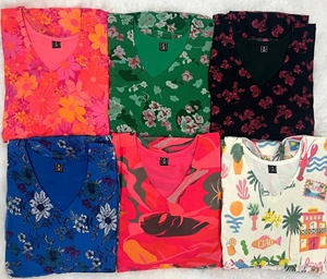ชุดเดรสมิดิผ้าจอร์เจียลายดอกไม้สีฟ้าสำหรับผู้หญิงคอวีแขนสั้นสไตล์ลำลองฤดูใบไม้ผลิฤดูร้อน - Product Image 4