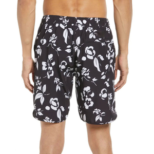 Shorts de plage pour hommes à imprimé floral, maillots de bain à séchage rapide, shorts de surf d'été à taille élastique, logo personnalisé, fournisseur OEM ODM - Product Image 3