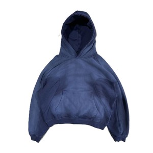 Oversized Cropped Hoodie Men <b>Raglan</b> Sleeve Solid Color French Terry Hooded Sweatshirt Autumn Casual Streetwear <b>Top</b> - Product Image 1