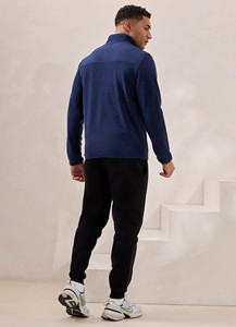 New Design Custom Logo Navy <b>Men's</b> <b>Half</b> <b>Zip</b> Polar Fleece Hoodie Lightweight Breathable Running Sports & Outerwear Hoodies For <b>Men</b> - Product Image 4