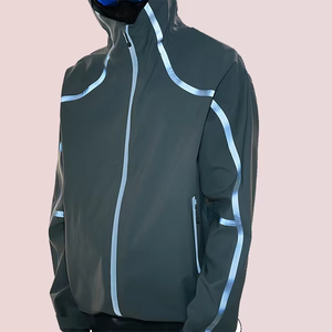 OEM Custom Streetwear Manufacturer Customized Men's Jacket Casual Reflective Nylon <b>Waterproof</b> Utility Windbreaker Jacket for Men - Product Image 1