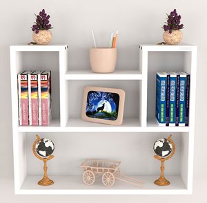 Estante de Pared de Madera para Libros Abiertos Skybow (Nivel 5) para Sala de Estar, Estudio, Oficina, Biblioteca, Dormitorio, Cocina - Product Image 1