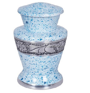<b>Small</b> <b>Urn</b> Blue Finish <b>Human</b> Durable Quality Lightweight <b>Urn</b> Classic Style Metal Funeral <b>Urn</b> <b>for</b> <b>Ashes</b> <b>for</b> Memorial <b>Urn</b> - Product Image 4