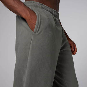Men Fleece Jogger <b>Trousers</b> <b>Elastic</b> <b>Waist</b> Drawstring Casual Pants Pocketed Athletic Wear - Product Image 4