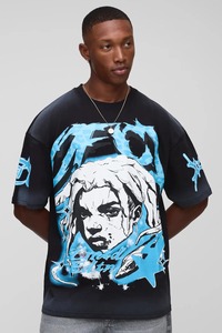 mens oversized boxy fit t shirt drop shoulder loose fit heavy cotton streetwear blank tshirt custom logo supplier - Product Image 2