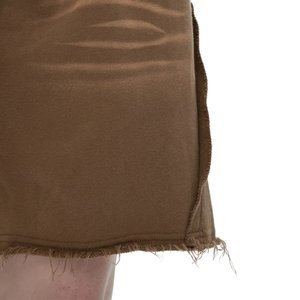Nouveaux shorts décontractés pour hommes, personnalisables avec logo, style vintage délavé, coupe oversize streetwear, ourlet brut, avec cordon de serrage, en molleton, marron - Product Image 5