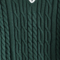 Pull-over de cricket d'hiver pour homme à col en V, en laine et cachemire tricoté, personnalisable avec logo frontal, respirant et anti-boulochage